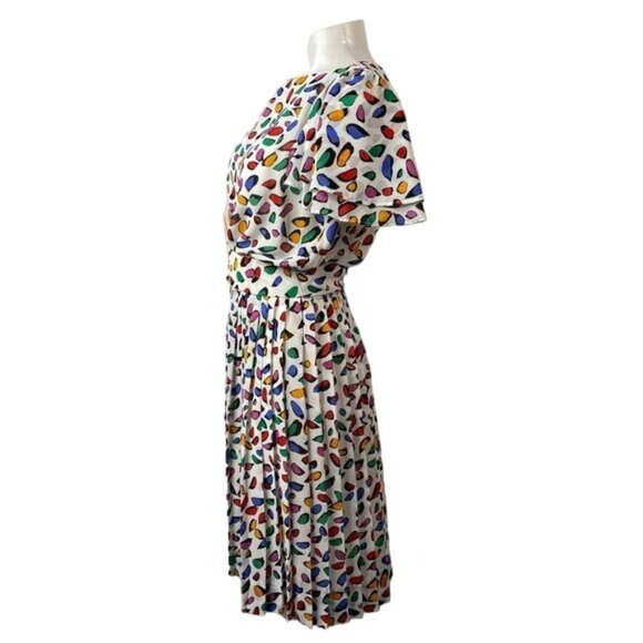 Vintage LTD by Roberta Colorful Polka Dot 80s 70s Dress Size Small - Picture 8 of 10